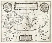 1658 Jansson Map of the Indian Ocean (Erythraean Sea)