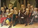 Regents of the Stadsambachtskinderhuis orphanage in Utrecht, painted by Jan Maurits Quinkhard in 1731