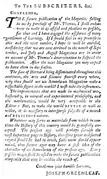 Greenleaf's letter to subscribers, ca.June 1774