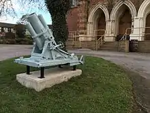 The 1917 n/A model Minenwerfer in the grounds of Campbeltown Heritage Centre, Scotland