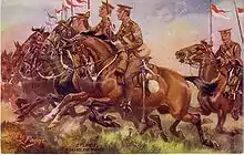The 17th Lancers advancing