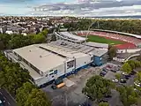 Aerial view of Auestadion and Eissporthalle Kassel