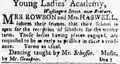 Graupner taught at Susanna Rowson's Young Ladies' Academy, 1808, on "Washington Street, near Roxbury"