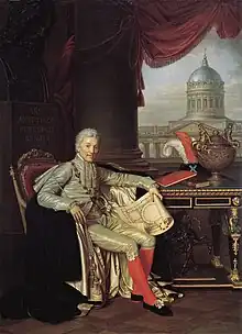 Portrait of Alexander Sergeyevich Stroganov by Alexander Varnek (1814)