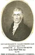 Portrait of Massachusetts governor Caleb Strong, 1814; drawn by Doyle, engraved by I.R. Smith