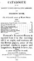 Library catalog, 1815