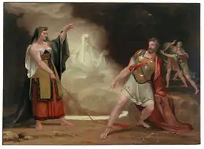 Washington Allston's "Saul and the Witch of Endor," 1820, exhibited at the Art Union gallery