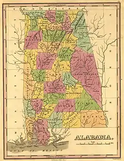 Image 181823 Map of Alabama (from History of Alabama)