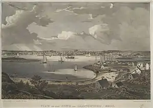Gloucester, Mass.; drawing by F.H. Lane, 1836