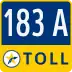 183A Toll Road marker