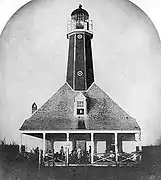 Undated photograph of the third (1848) South Pass Light tower