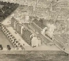 Overview of Park Square, 1850