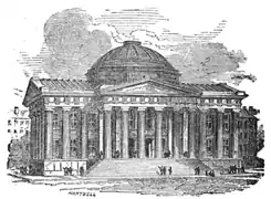 Custom House, India St., Boston, ca.1851; engraving by Alonzo Hartwell