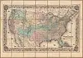 1855 Pocket Map of U.S.