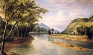 Ohio River Near Marietta, 1855