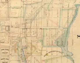1858 Map – San Francisco Mission District – Las Camaritas