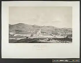 1860 Mission District by Charles Gifford – shows Noah's Garden just above Center Woolen Mill