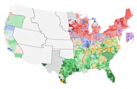 Vector Map of presidential election results by county