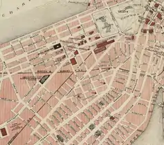 Map of Columbus Ave. and vicinity, 1883