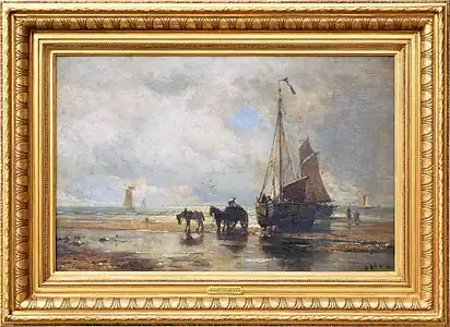 Low Tide, Dutch Coast, Oil on Canvas, 1884, Private Collection