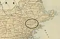 Wakefield Branch in 1887 (circled),