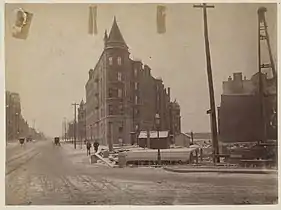 Huntington Ave (at left), at Copley Square, 1889