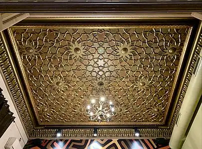 Moorish Revival ceiling in the Nicolae T. Filitti/Nae Filitis House (Calea Dorobanților no. 18), Bucharest, Romania, de Ernest Doneaud, c.1910