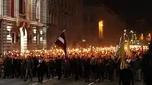 18 November Torchlight procession 2013 in Riga, Latvia