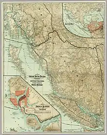 Map of Grand Trunk Pacific in 1910