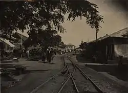 Ebute-Ero street, showing Tram" Lines (between 1910 and 1913)