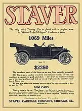 1912 Staver advertisement in Motor Field