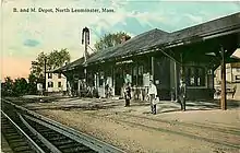 North Leominster train depot in 1915