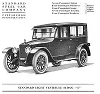 1920 and 1921 Standard Eight Model I Vestibule Sedan