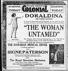 Signe Paterson in a 1921 advert