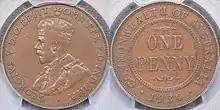 A genuine 1930 penny.