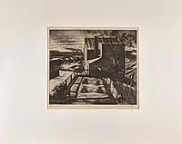 Industrial Town 2 by Roswell Weidner, c. 1938 (see carborundum printmaking). Shown at the 1939 New York World's Fair