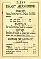 The back cover showing Railway & Entrance charges.