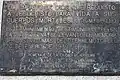 A memorial placard next to the cathedral in Chillán commemorates the victims 50 years later