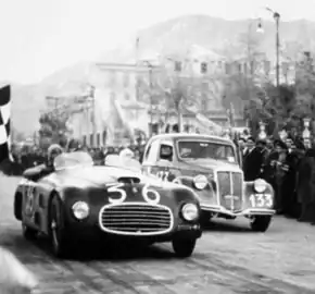 166 S (#001S) by Allemano winning its first race, Targa Florio (April 3, 1948), by Igor Troubetzkoy  and Clemente Biondetti