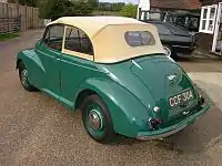 1949 Minor MM tourer with hood and flexible side curtains erected