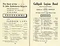 1954 AJC Queen Elizabeth Stakes showing Band Entertainment program