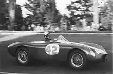Luigi Musso driving chassis 1163 to a class victory (S1.5) at Rome 1956