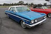1964 Ford Fairlane 500 Sports Coupe.  This example from Australia was modified to a right-hand drive model.