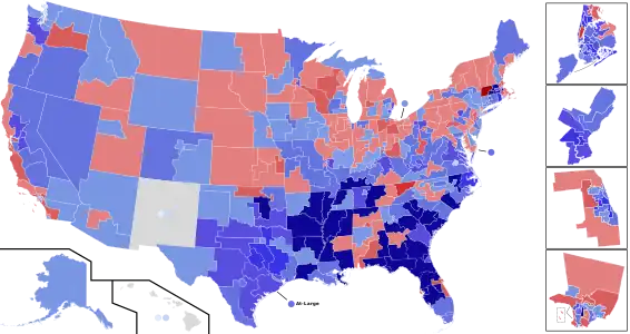 District results by vote share