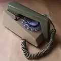 1969 1/722F MOD grey & green rotary dial Trimphone telephone