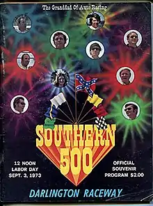 1973 Southern 500 program cover