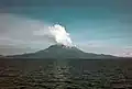 Sakurajima eruption in 1974