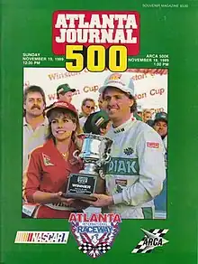 The 1989 Atlanta Journal 500 program cover, featuring Rusty Wallace.