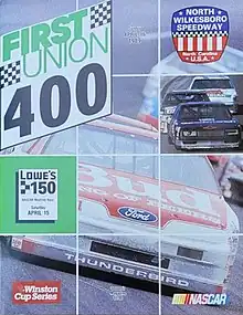 The 1989 First Union 400 program cover, featuring Terry Labonte.