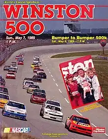 The 1989 Winston 500 program cover, featuring Phil Parsons.